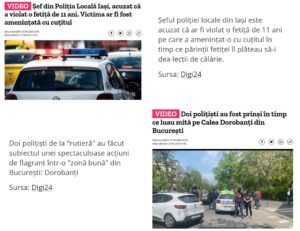 Read more about the article Știrile zilei: un polițist a violat, doi au luat mită